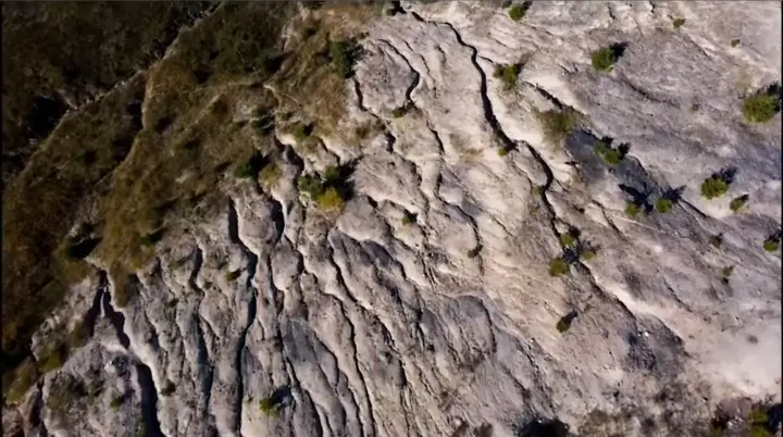 White rock from above